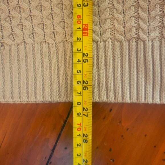 Coofandy Turtleneck Cableknit Textured Rich Tan Sweater Women's - Size L - Picture 8 of 10